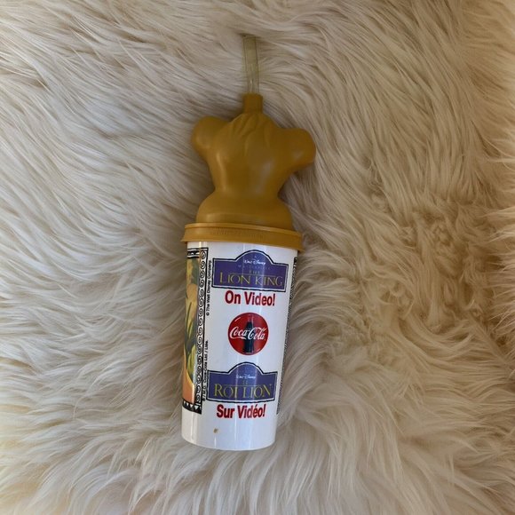 LION KING Coca Cola Simba Nala Scar Cup Tumbler Vintage Walt Disney 90s Lot of 2 - Picture 7 of 16
